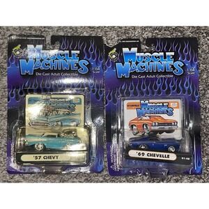 Vintage Muscle Machines '57 Chevy 01-19 1:64 & '69 Chevelle Die-Cast Car 2000